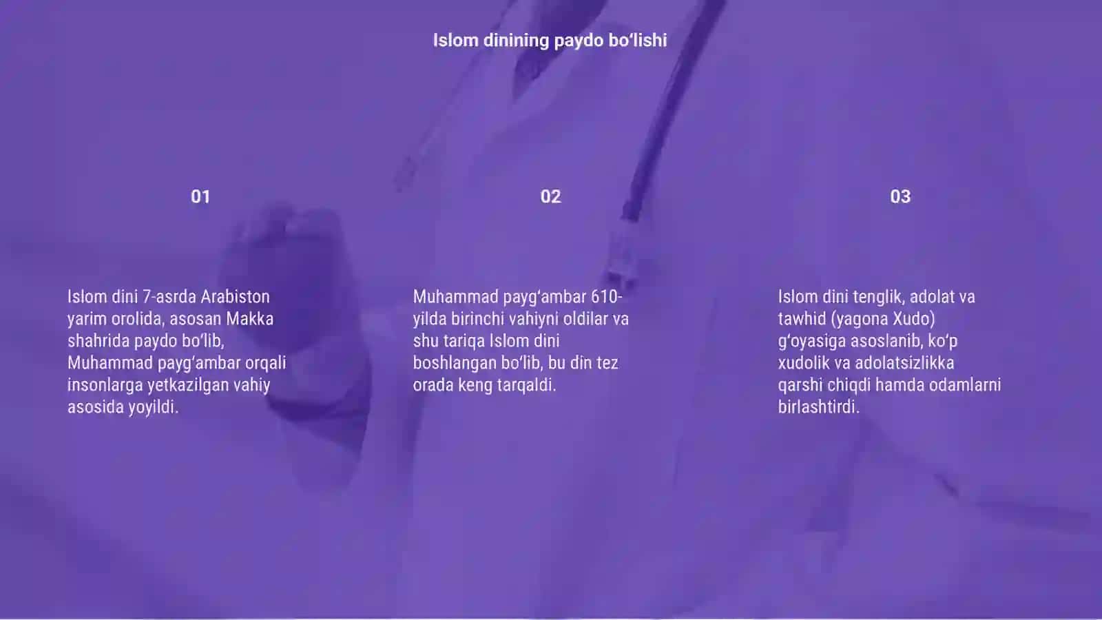 Islom din paydo boliwi 3