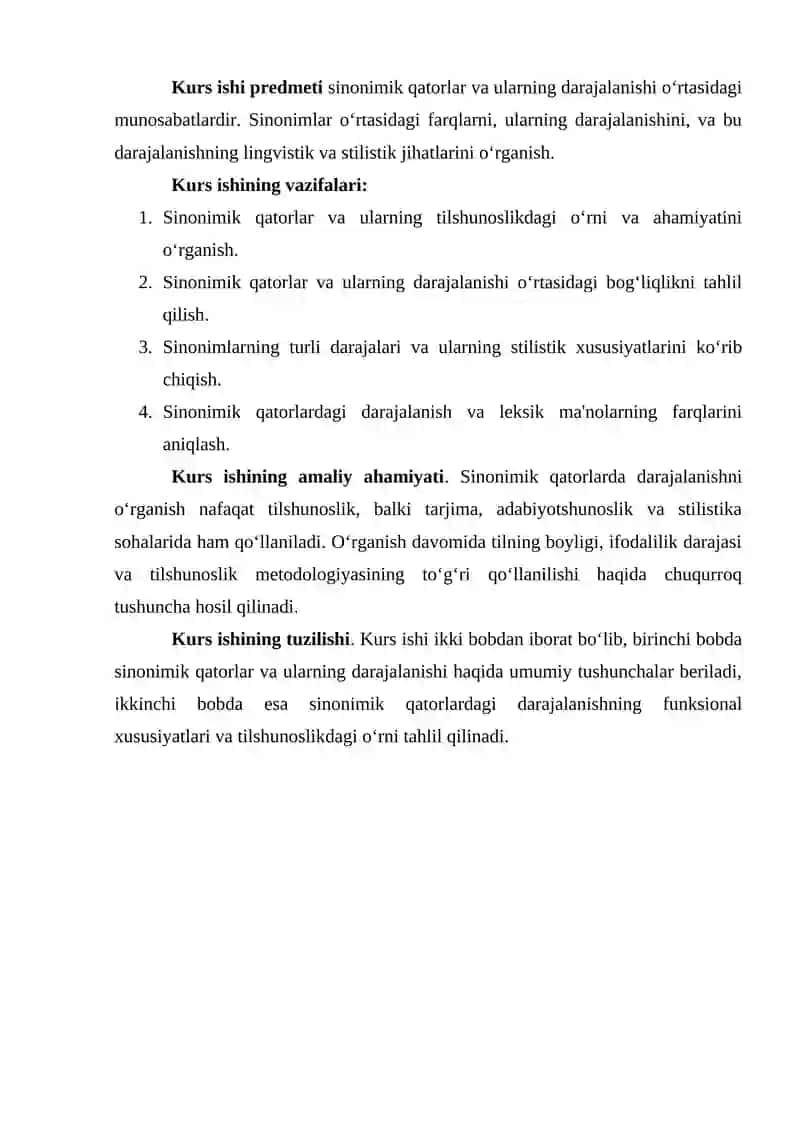 SINONIMIK QATORLARDA DARAJALANISH MUNOSABATI 3