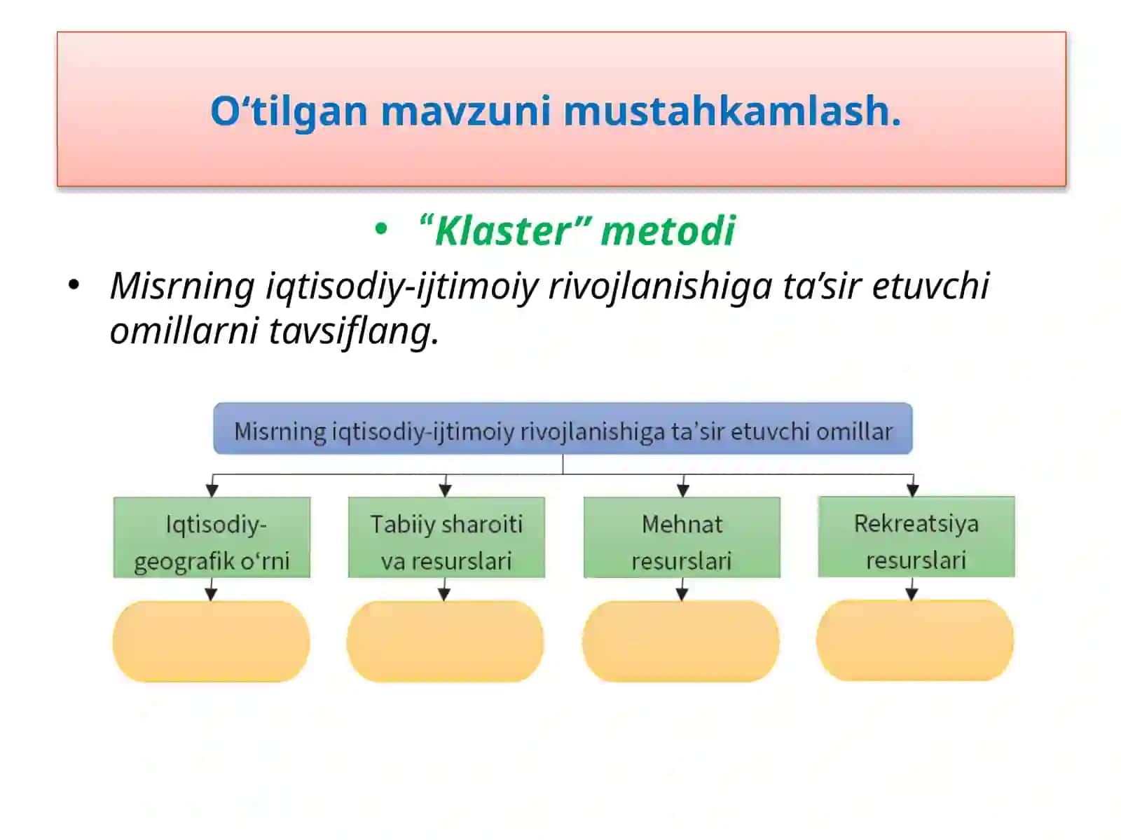 O‘tilgan mavzu 3