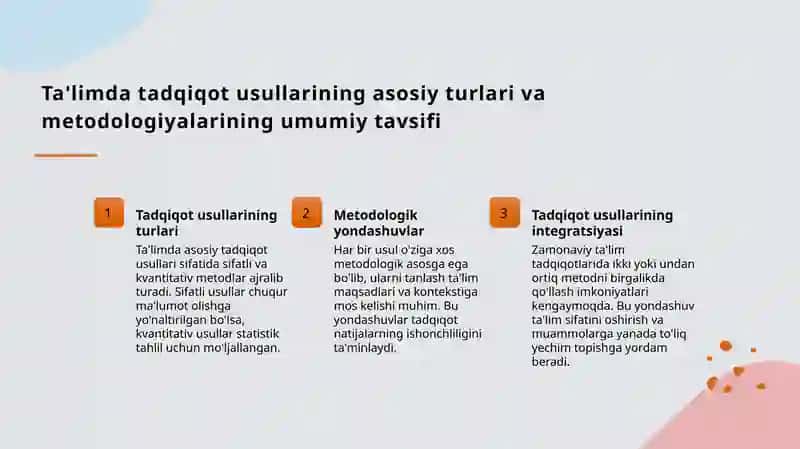 Ta'limda tadqiqot usullari 3