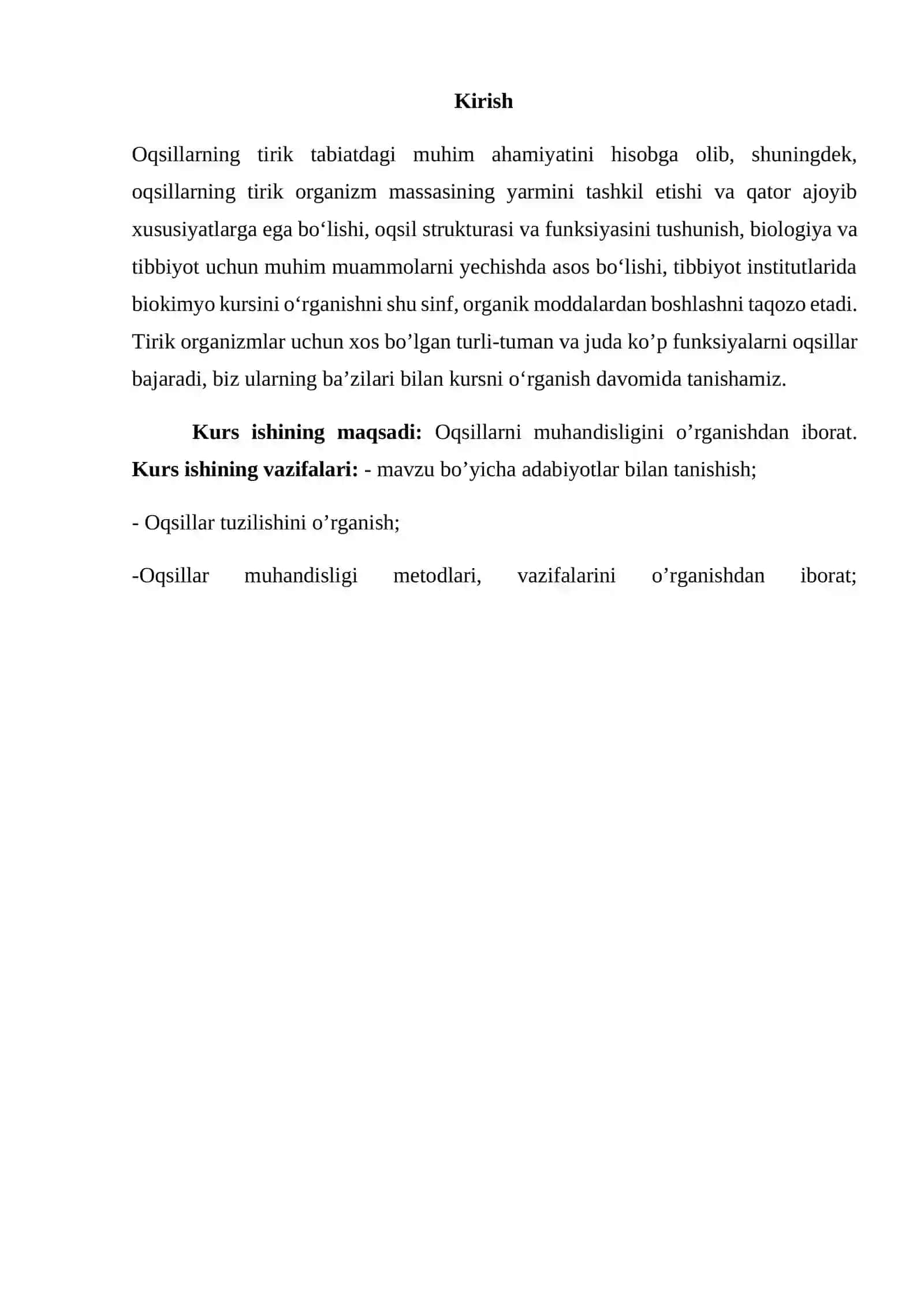 Nuklein kislotalar va oqsillar biosintezi KURS ISHI 3