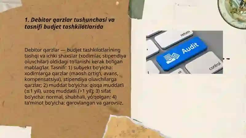 Budjet tashkilotlarining xodimlar va stipendiya oluvchilar bilan debitor qarzlari hisobi 3