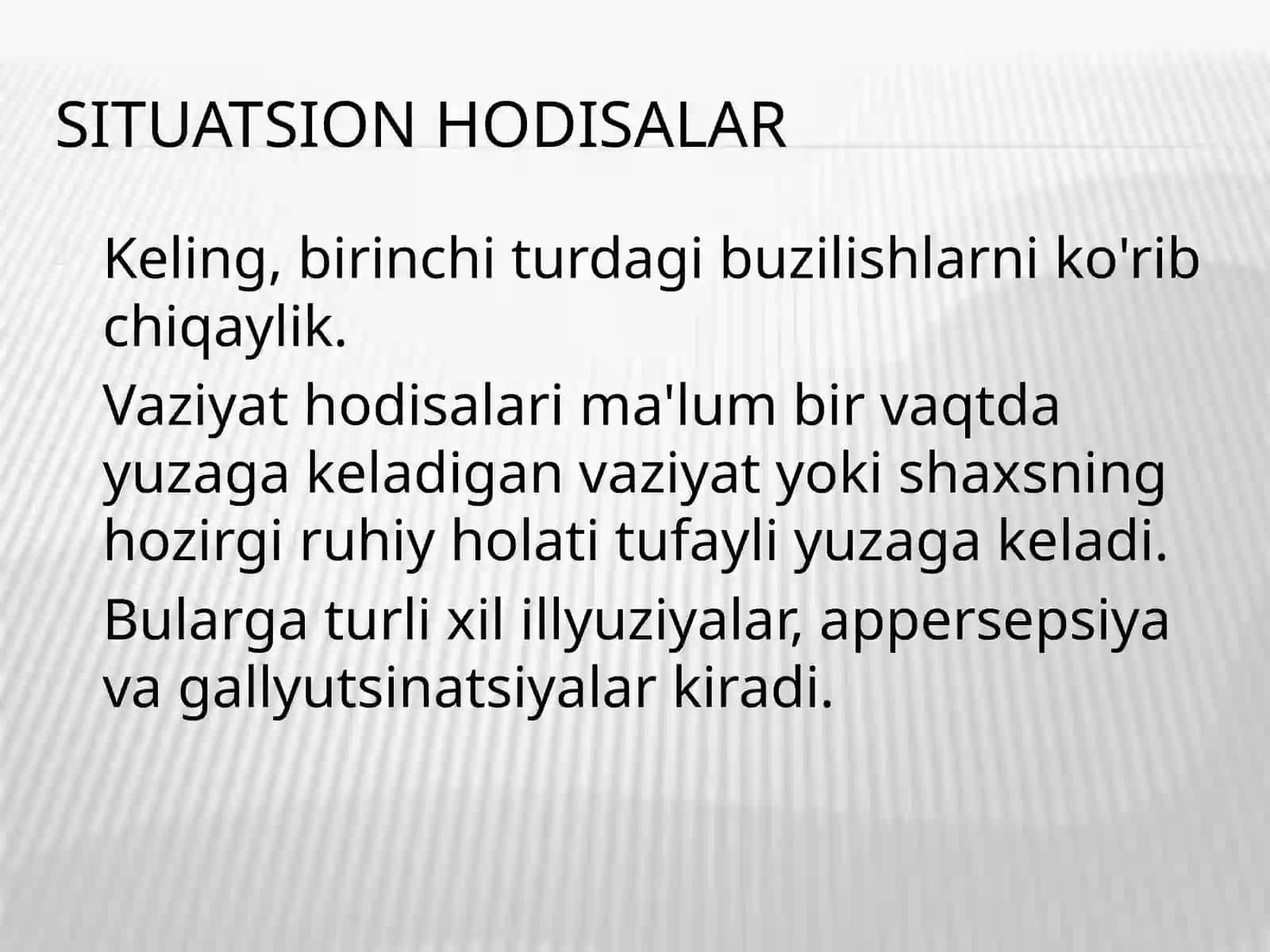 Gallyutsinatsiyalar va illuziyalar 3