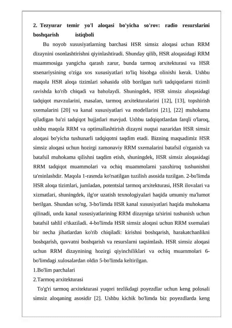 Zamonaviy uyali tizimlarda radio resurslarini boshqarish (Radio Resource Management): Asosiy tushunchalar va ta’riflar 3