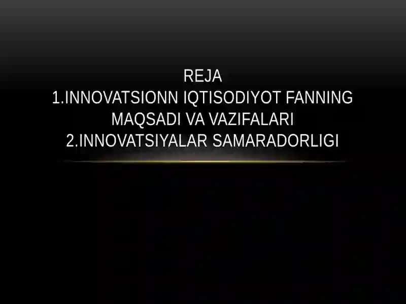 INNOVATSION IQTISODIYOT FANI 3