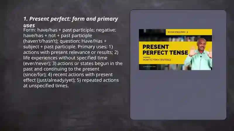 Perfect Tenses 3