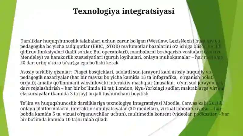 Tarbiya va huquq fanlarini oʻqitish darsligining asosiy tarkibiy qismlari 3