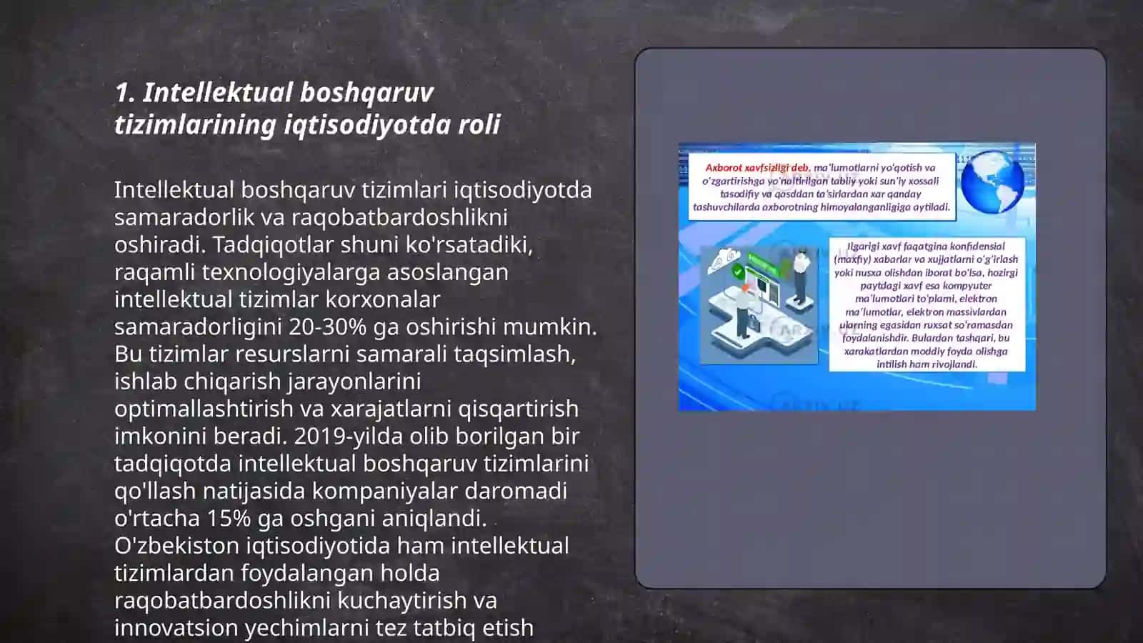 Intellektual boshqaruv tizimlarini iqtisodiyot yoʻnalishida qoʻllash istiqbollari 3