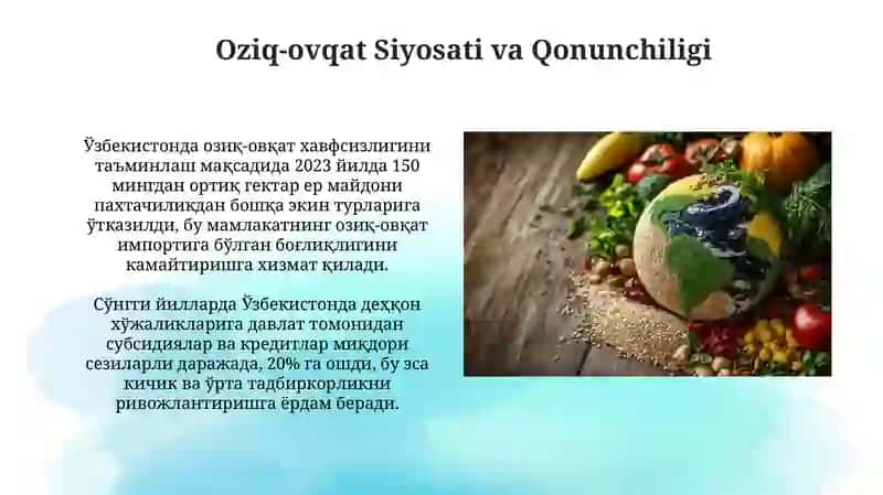Oziq-ovqatlarni yetishtirishning muhim muammolari 3