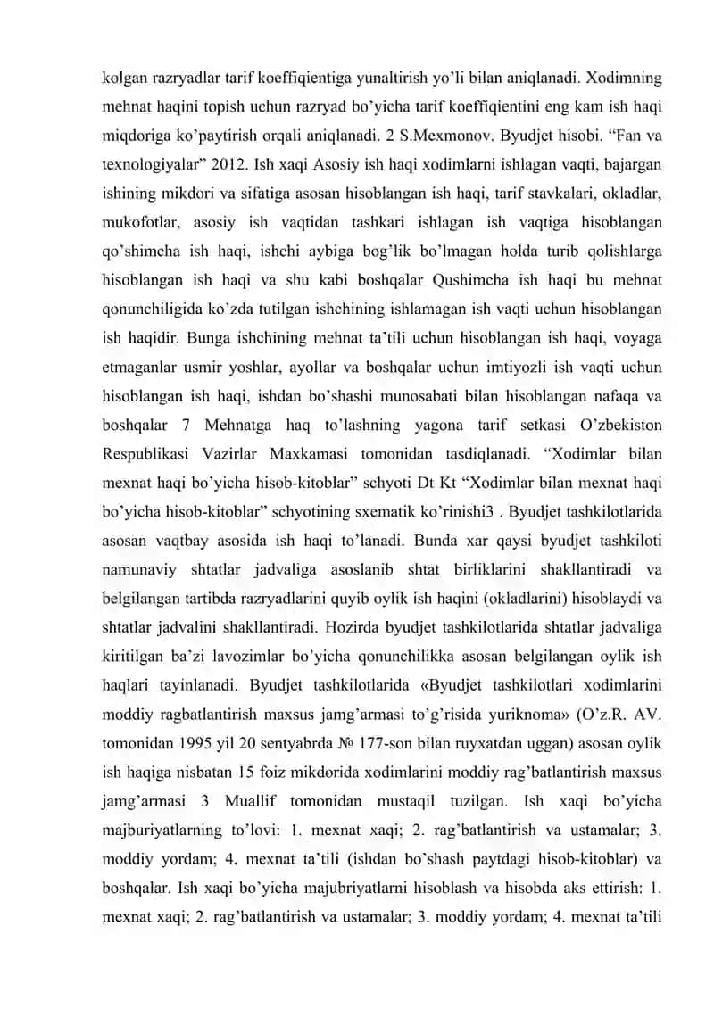 Byudjet tashkilotlarida xodimlar va stipendiya oluvchilar bilan hisoblashuvlar hisobi 3
