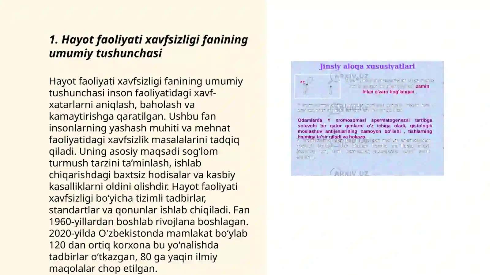 Hayot faoliyati xavfsizligi fanining umumiy tushunchasi 3