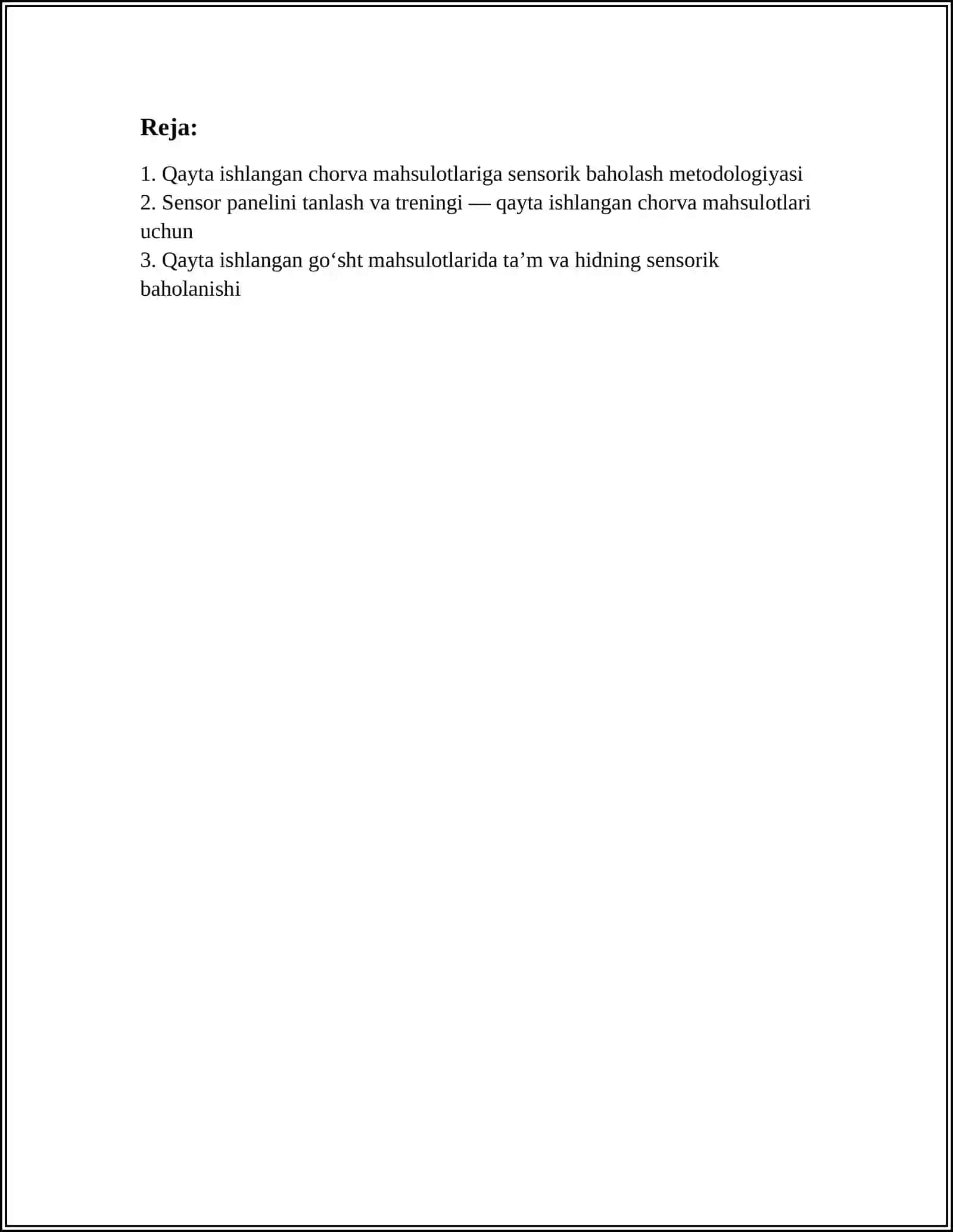 QAYTA ISHLANGAN CHORVA MAHSULOTLARI GA SENSORIK BAHO BERISH 3