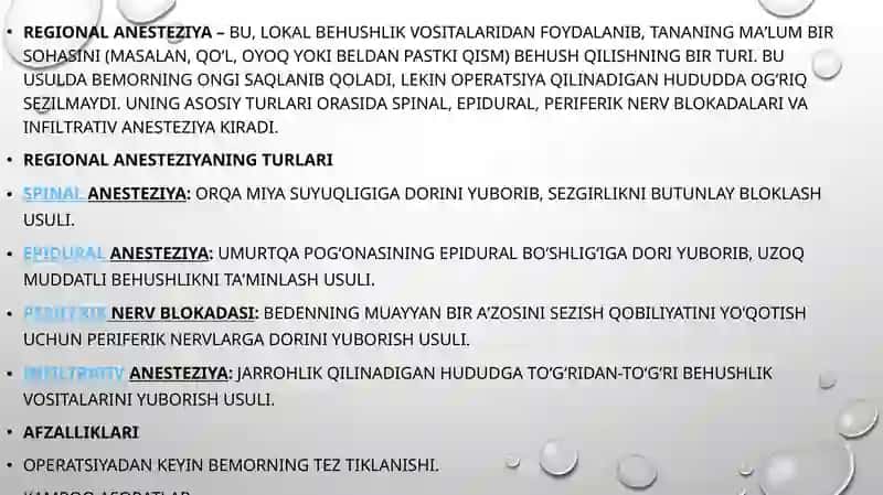 Zamonaviy og’riqsizlantirish usullari. Zamonaviy xirurgik asbob, uskuna va moslamalar. Robotlashtirilgan xirurgiya amaliyoti. Endovaskulyar operatsiyalar. Son venalarini punksiya qilish Va kateterlash. Mikroxirurgik texnika 3