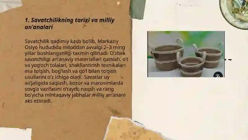 Amaliy san’at turi savatchilik 3