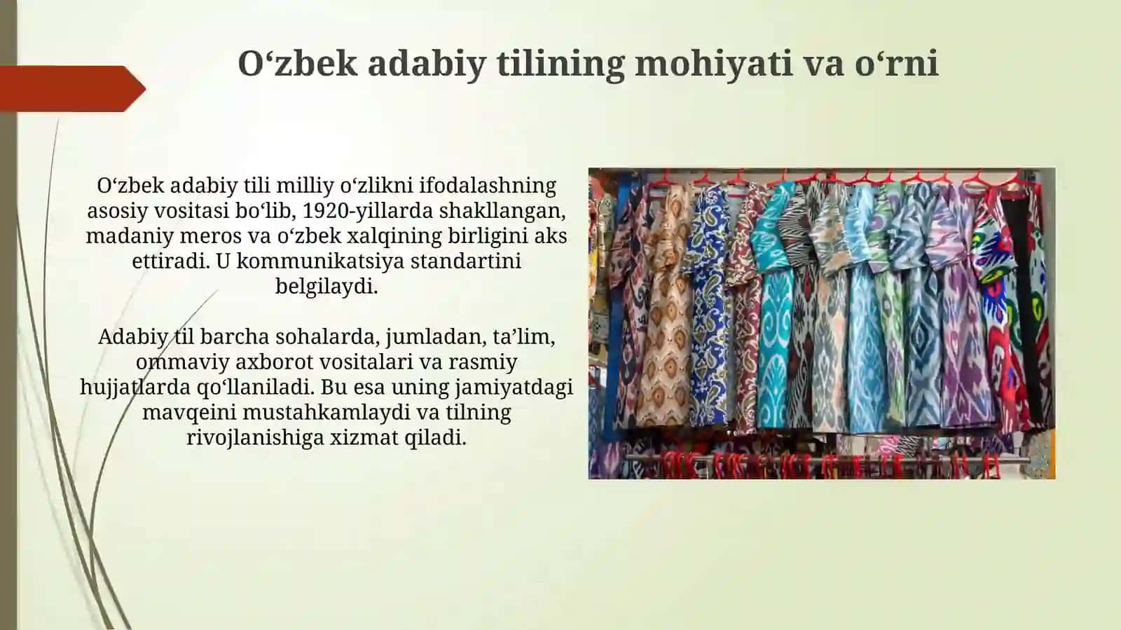 O`zbek adabiy tili va uningshevalargamunosabati 3