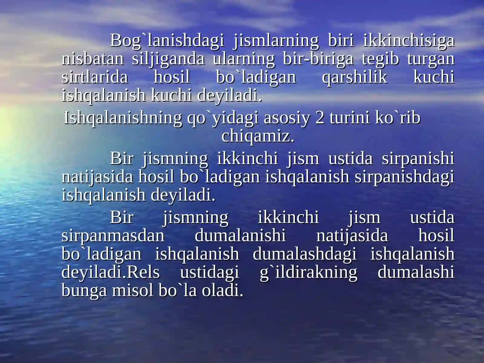 Sirpanishdagi ishqalanish koefsientini aniqlash 3