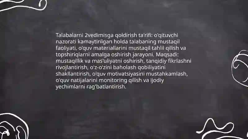 Talabalarni qanday qilib 2vedimisga qoldirish mumkin: ta'rif va maqsad 3