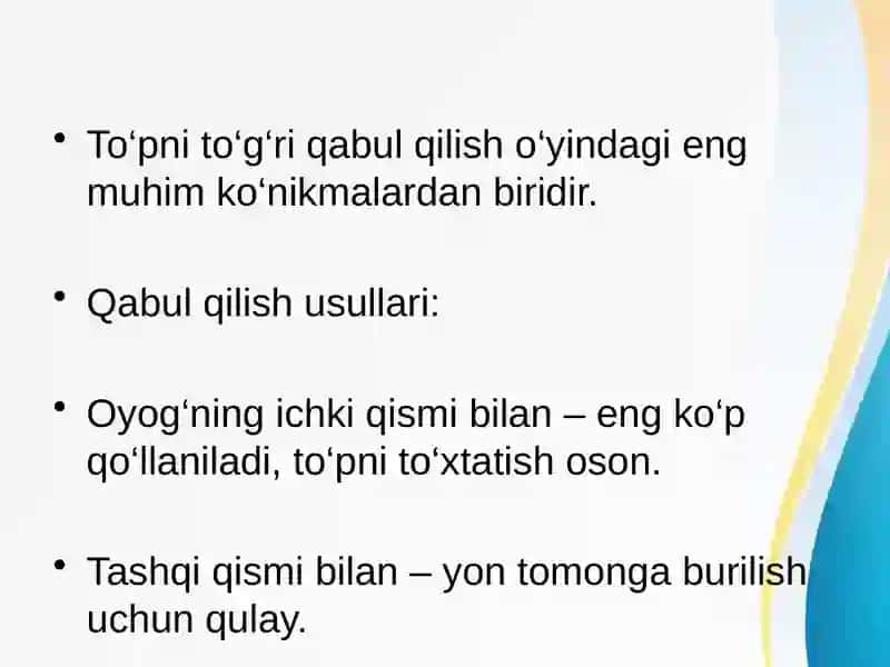 To‘pni boshqarish texnikasi 3