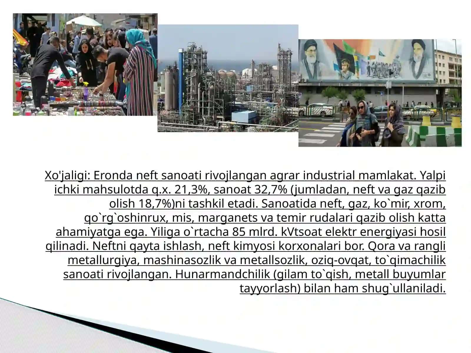 Eron Islom Respublikasi Iqtisodiyoti 3