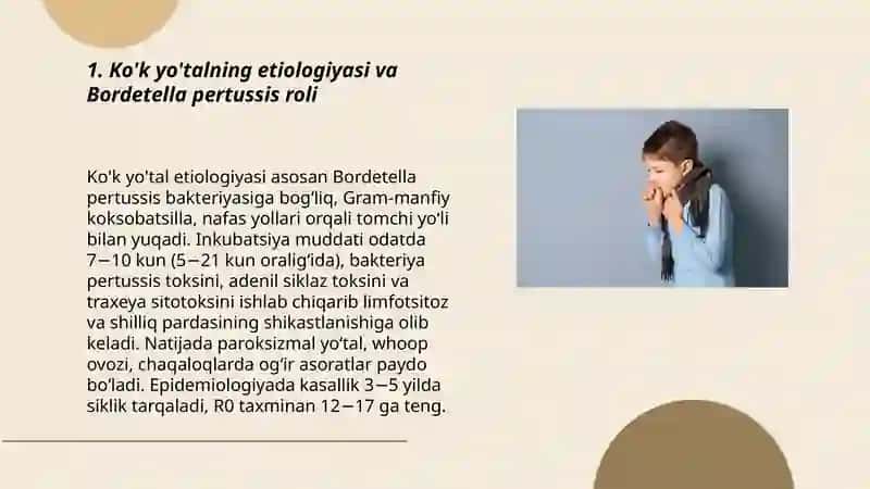 Kôkyôtal.Etiologiyasi,patogenezi,klinikasi,asoratlari, davolash profilaktikasi 3