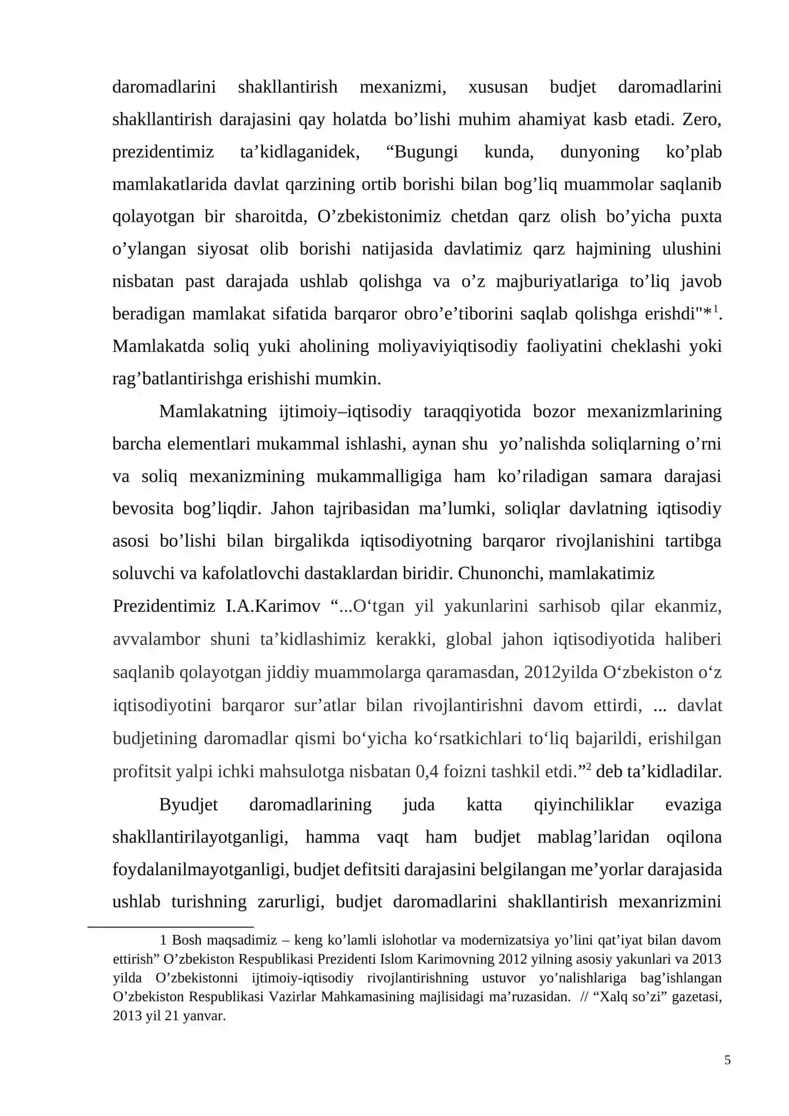 Iqtisodiyotni modernizatsiyalash sharoitida budjet daromadlarini shakillantirish mexanizmini takomillashtirish 3