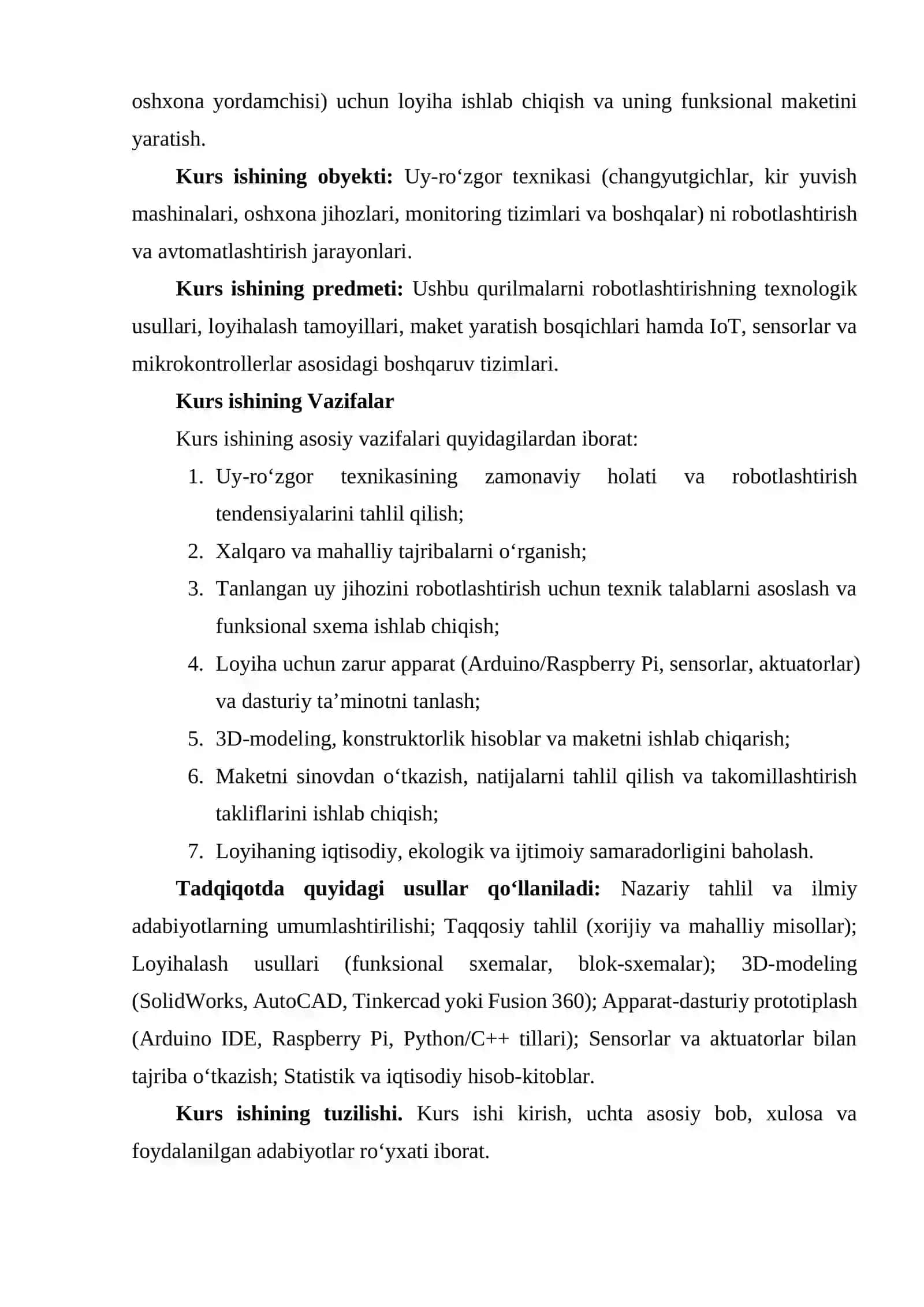 UY-RO‘ZGOR TEXNIKASINI ROBOTLASHTIRISHNING NAZARIY VA AMALIY ASOSLARI 3