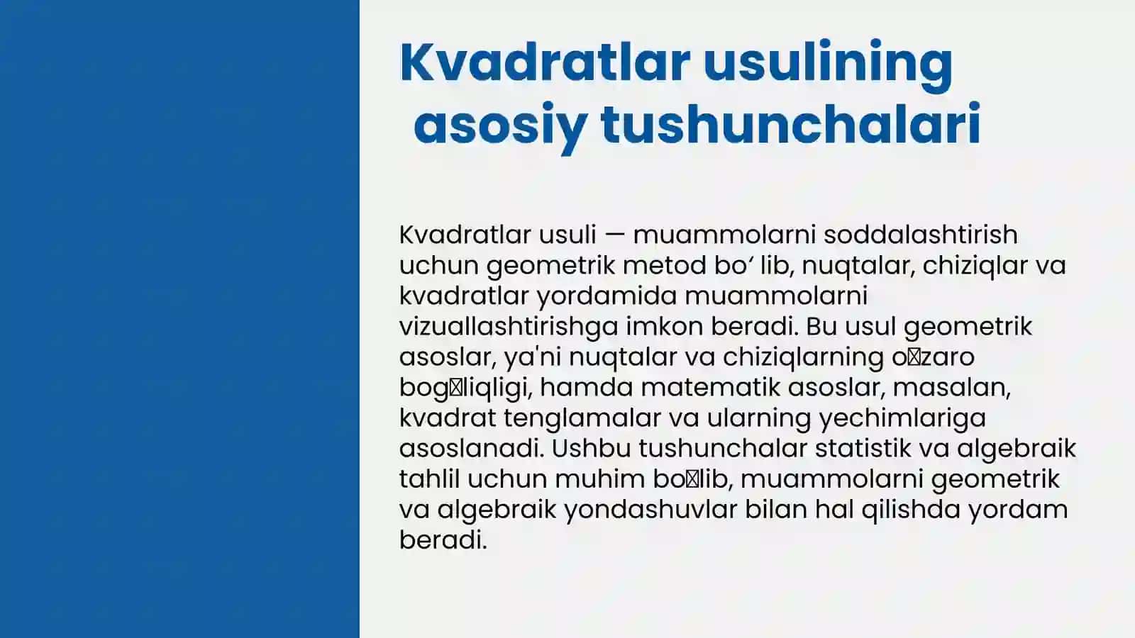 Eng kichik kvadratlar usulining geometrik talqini 3