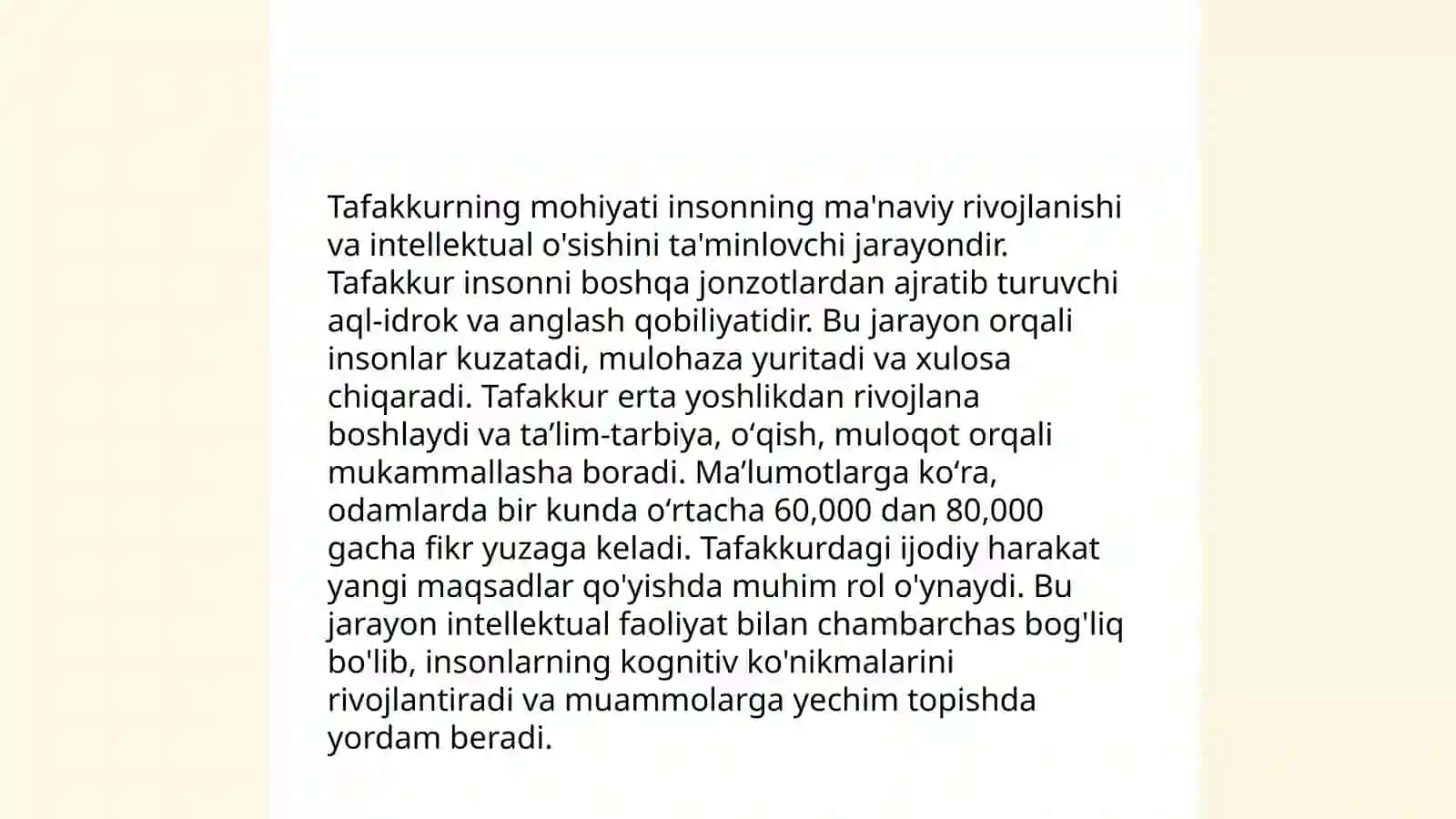 Tafakkur haqida maʼlumot Bozorova Nozima 3