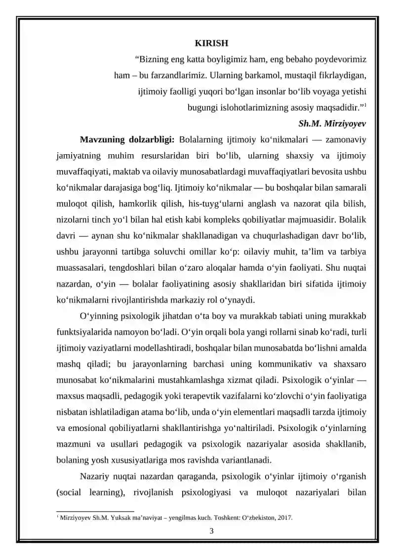 Psixologik o'yinlar orqali bolalarda ijtimoiy ko'nikmalarni shakllantirish 3