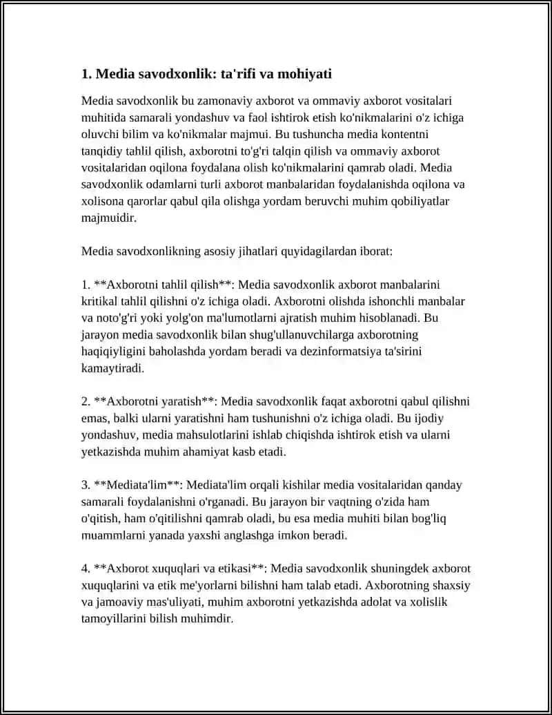 MEDIA SAVODXONLIK MAZMUNI VA MOHIYATI 3