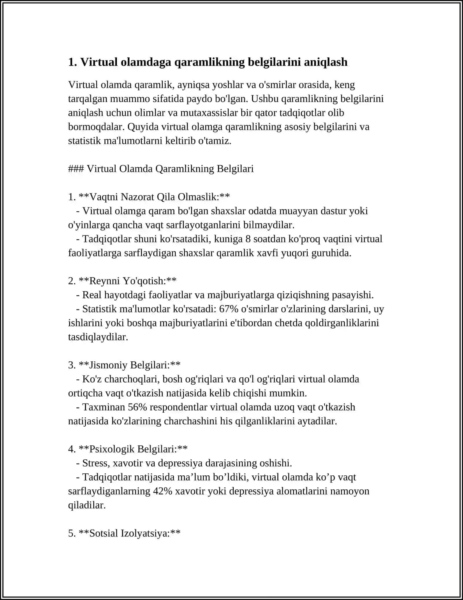 VERTUAL OLAMDA JOZIBADORLIGIGA QARAMLIK VA UNING OQIBATLARI 3