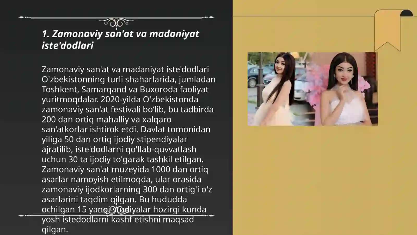 Zamonaviy san'at va madaniyat iste'dodlari 3