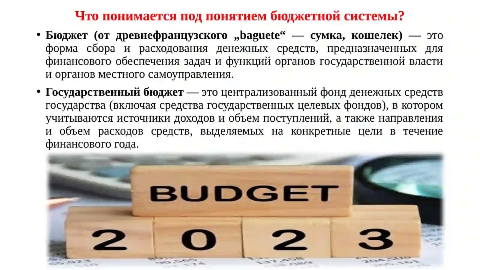Понятие и принципы бюджетной системы 3