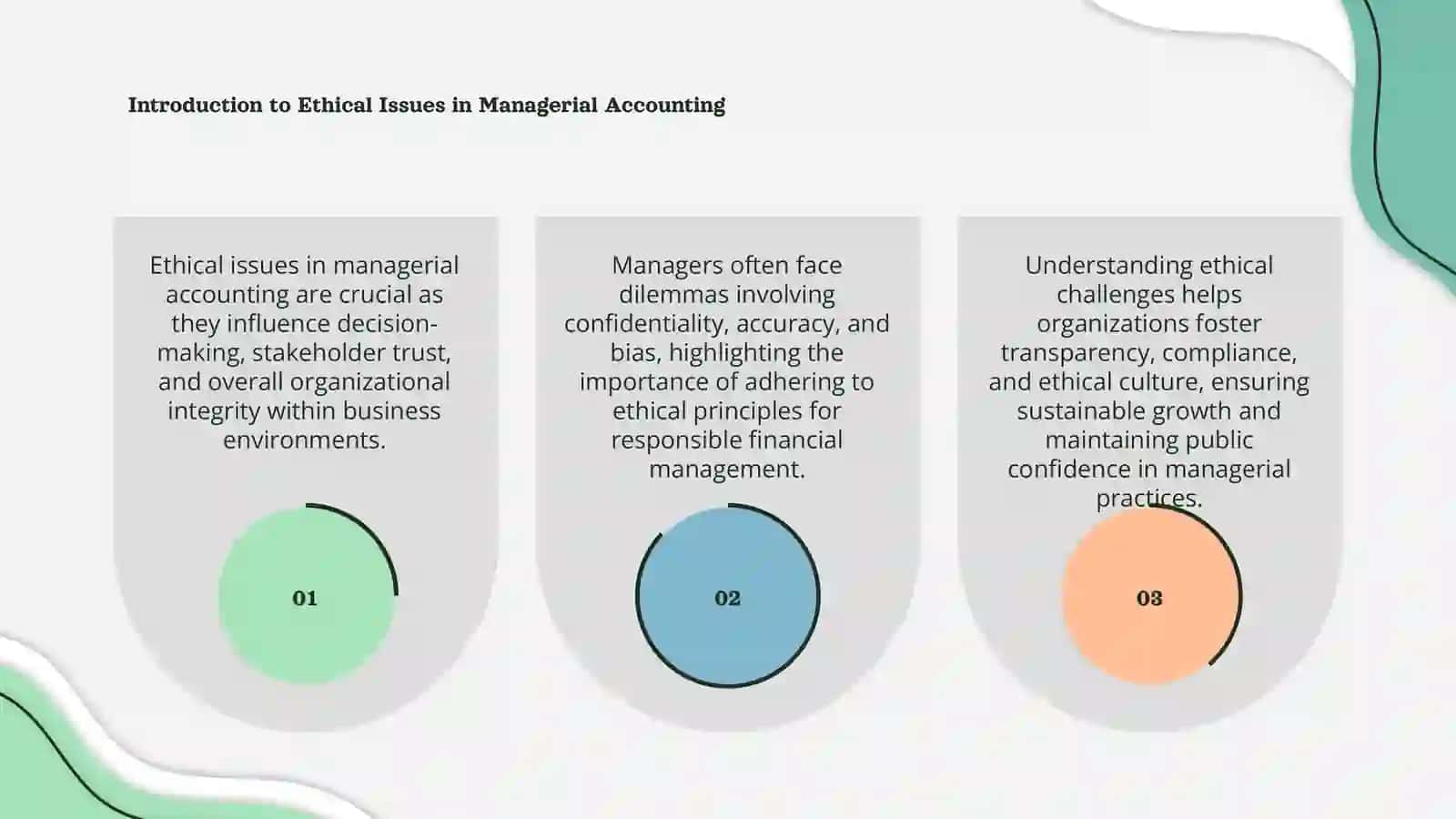 Ethical issues in managerial accounting 3
