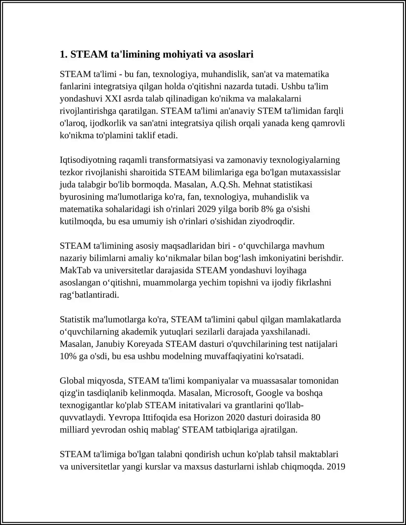 FANLARARO INTEGRATSIYA -STEAM TA'LIM TEXNOLOGIYASI 3