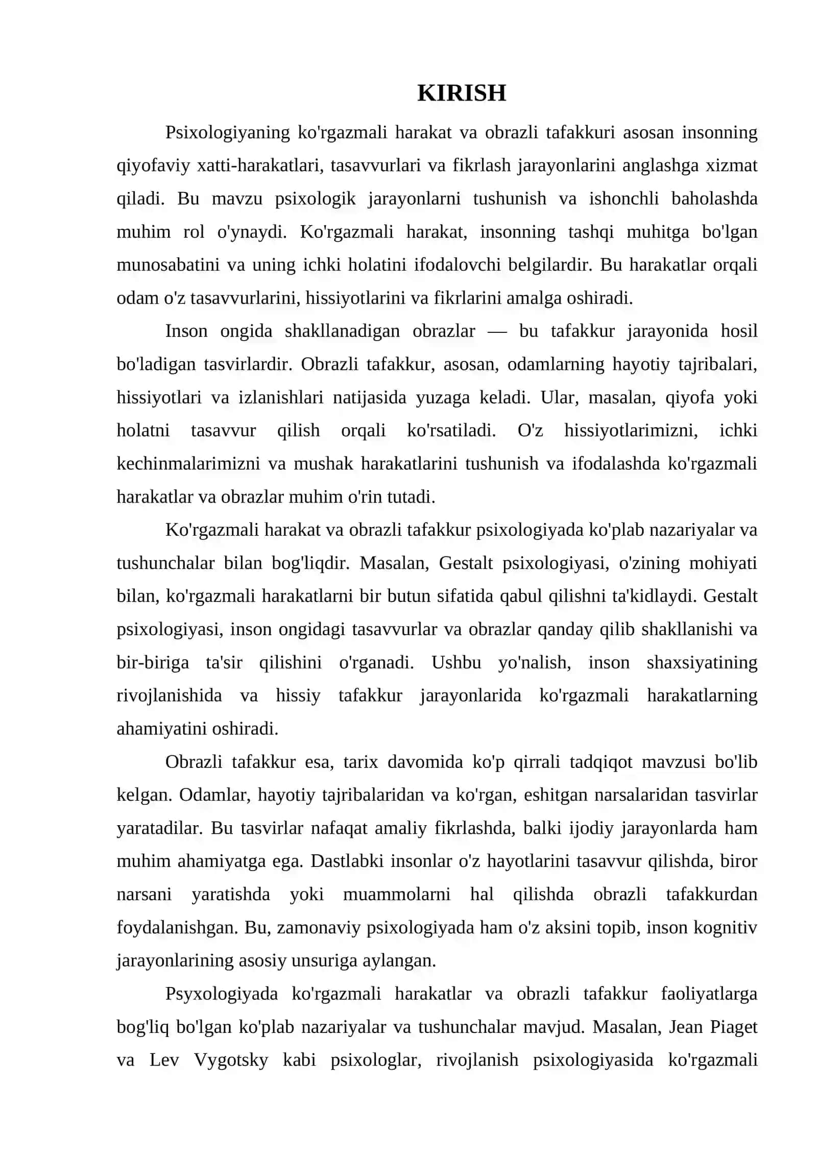 PSIXOLOGIYADA KO'RGAZMALI HARAKAT VA OBRAZLI TAFAKKUR 3