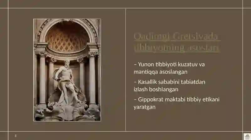 Qadimgi Gretsiya va Rimda jarrohlik usullari. 3
