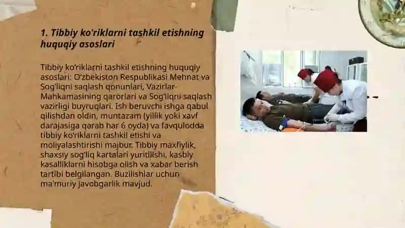 Tibbiy ko'riklarni tashkil etish 3