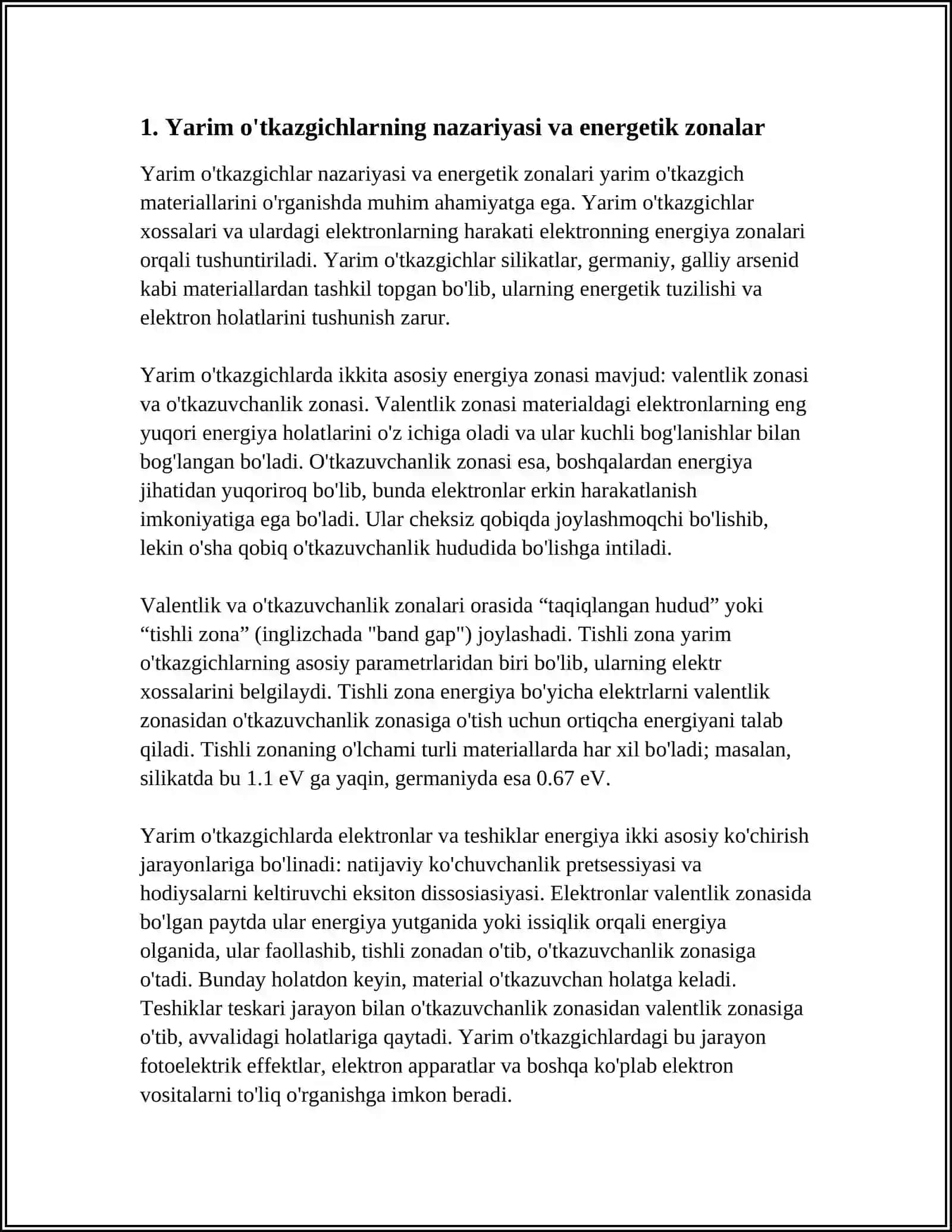 YARIM ÒTKAZGICHLAR 3