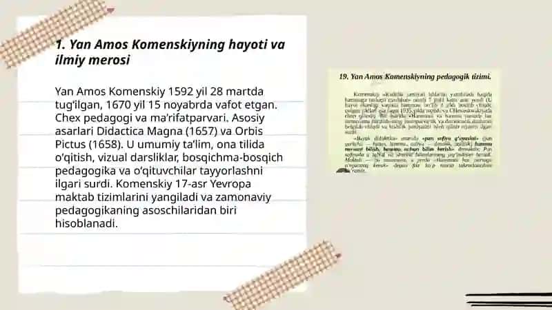 Yan Amos Komenskiyning pedagogik tizimi 3