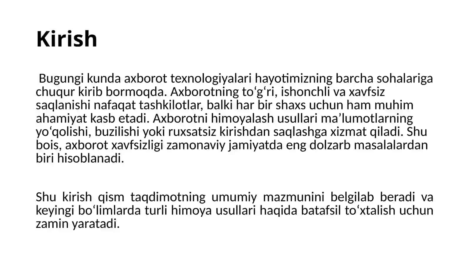 Axborotni himoyalashning mohiyati va zaruriyati 3