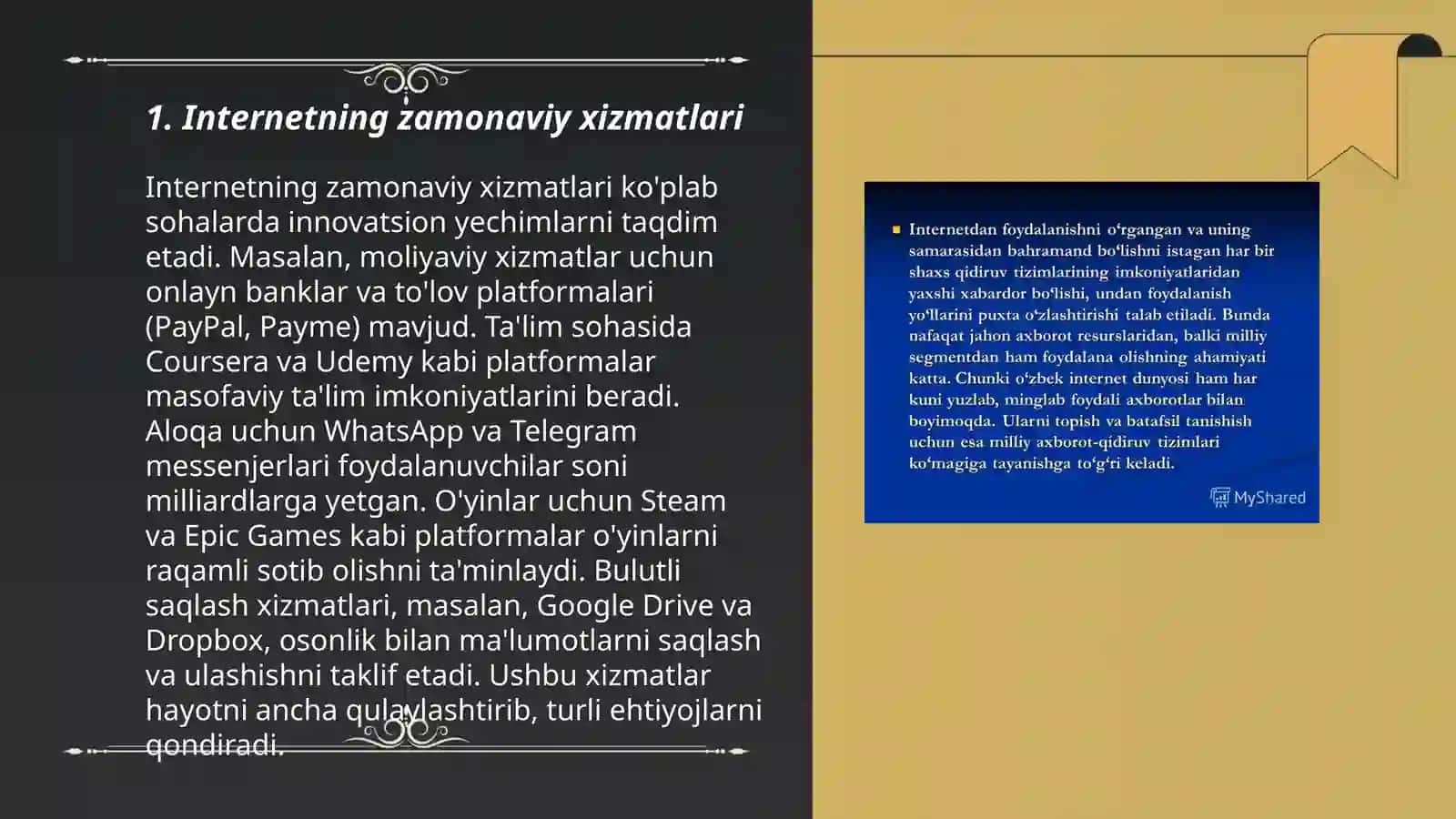 Internetning zamonaviy xizmatlari 3