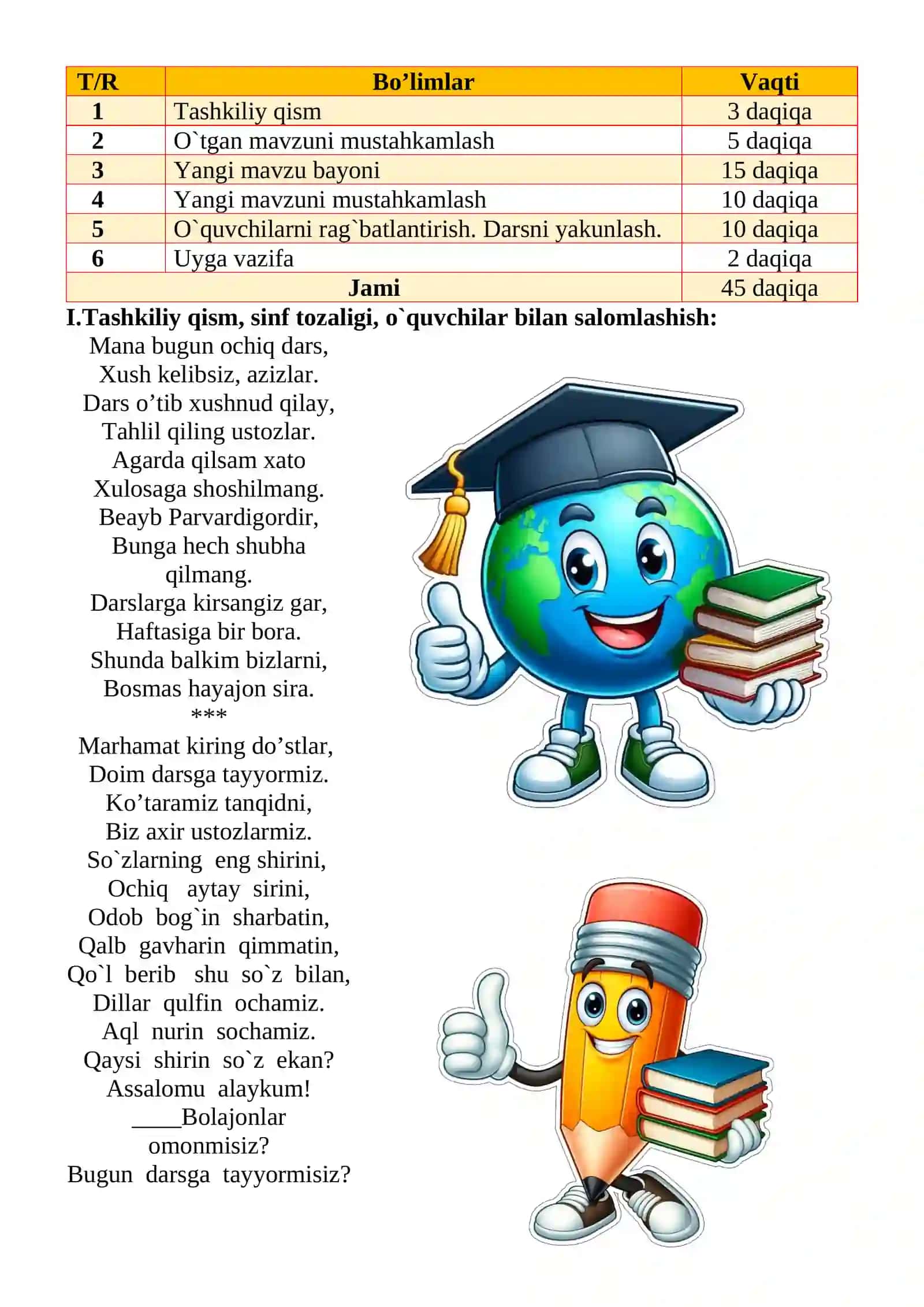 So‘z tarkibi. Asos va asosdosh so‘zlar mavzusida 3-sinf Ona tili fanidan dars ishlanmasi 3