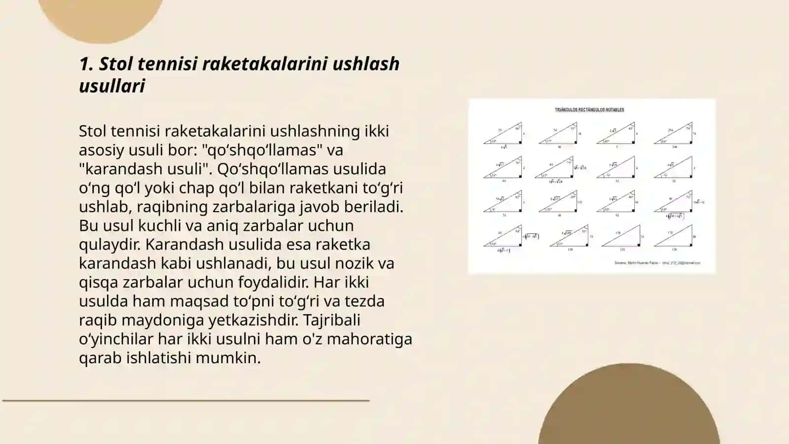 Stol tennis oʻyinida uchraydigan holat va harakatlarga oʻrgatish 3