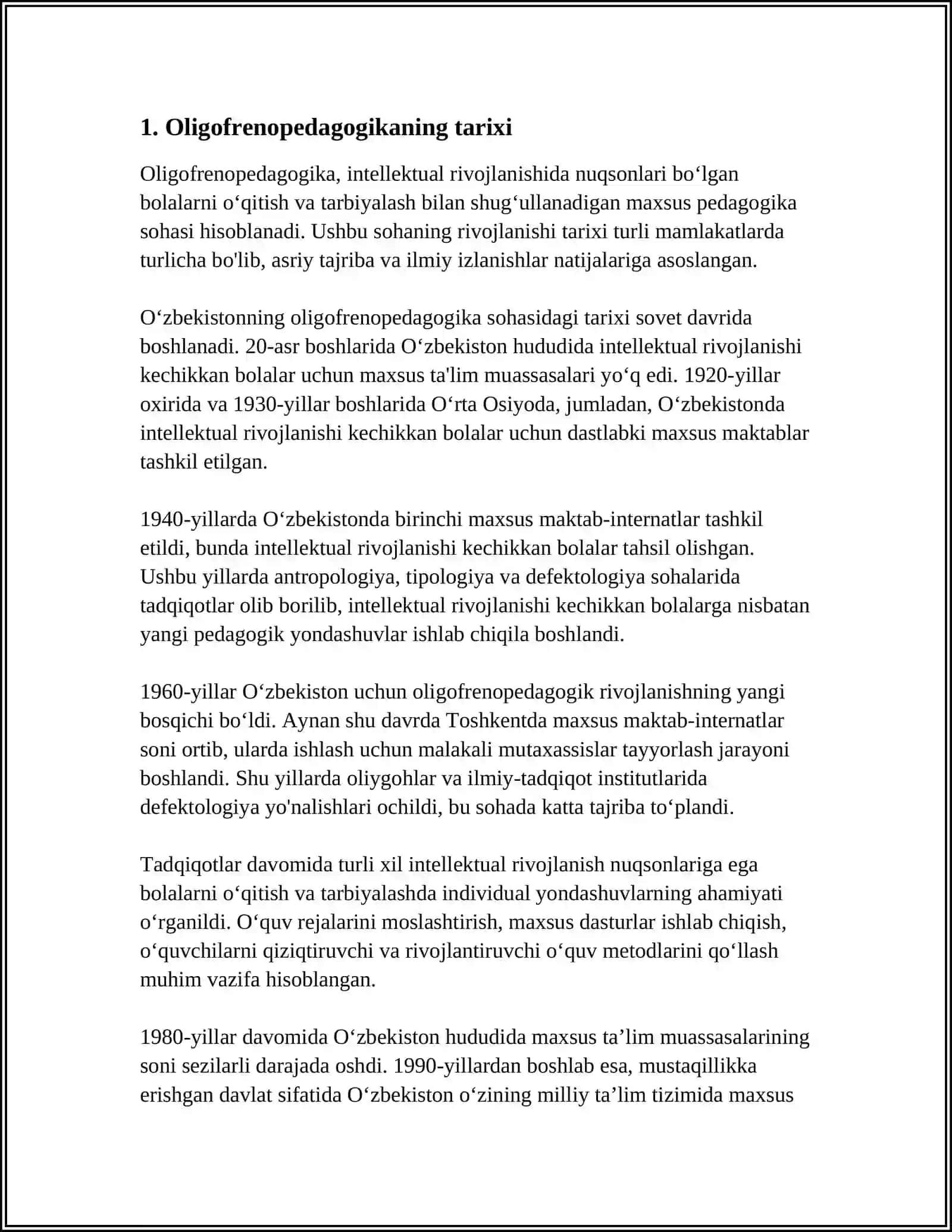 OLIGOFRENOPEDAGOG FAOLIYATI HAQIDA MAQOLA TAYYORLASH 3