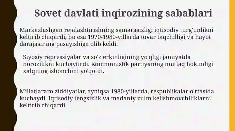 Sovet davlati inqirozi va jahon tarixida yangi davrning boshlanishi 3