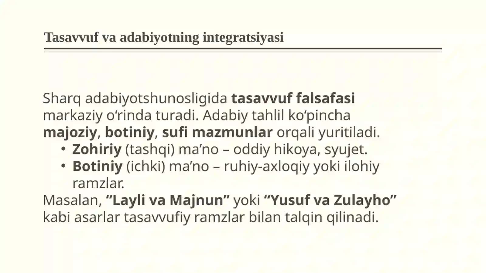 Sharq adabiyotshunosligining o‘ziga xos jihatlari 3
