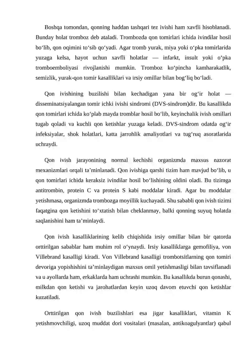 Qon va uning ivishi kasalliklari 3