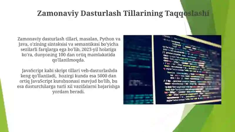 Zamonaviy Dasturlash Tillarini Taqqoslashi 3