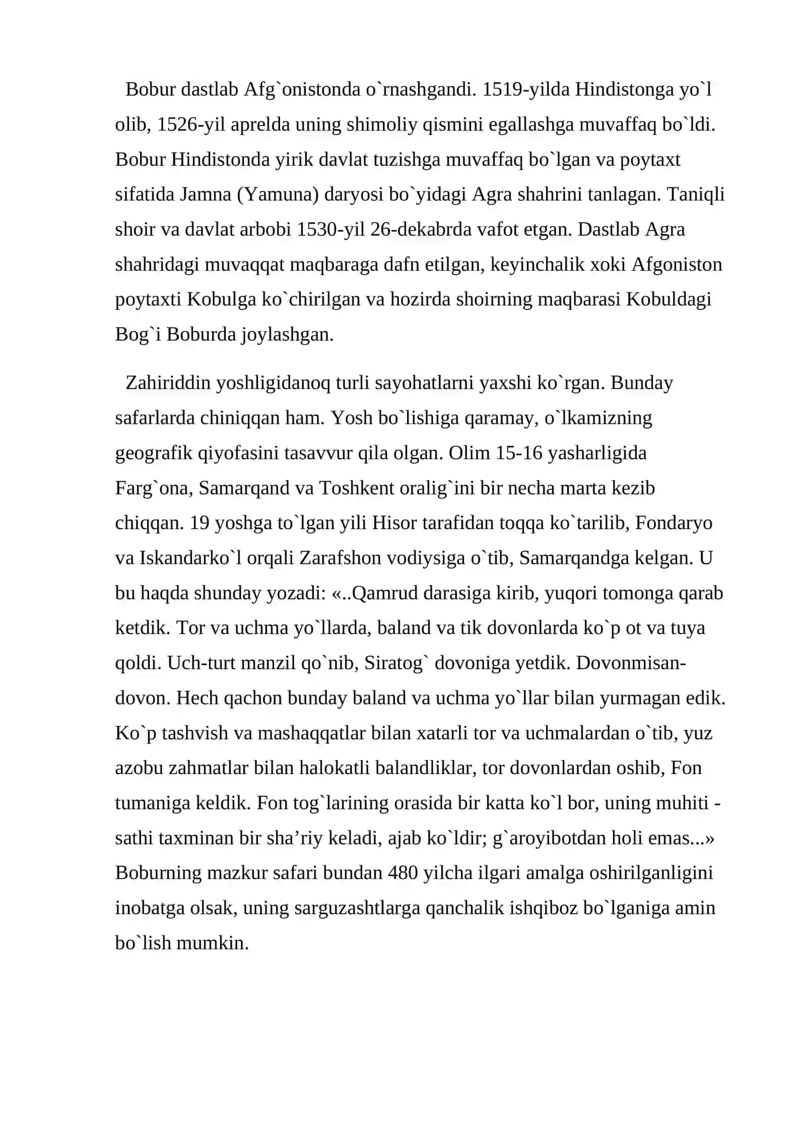 BOBURNOMA ASARIDA TABIATGA OID BANDLARINI O'RGANISH 3